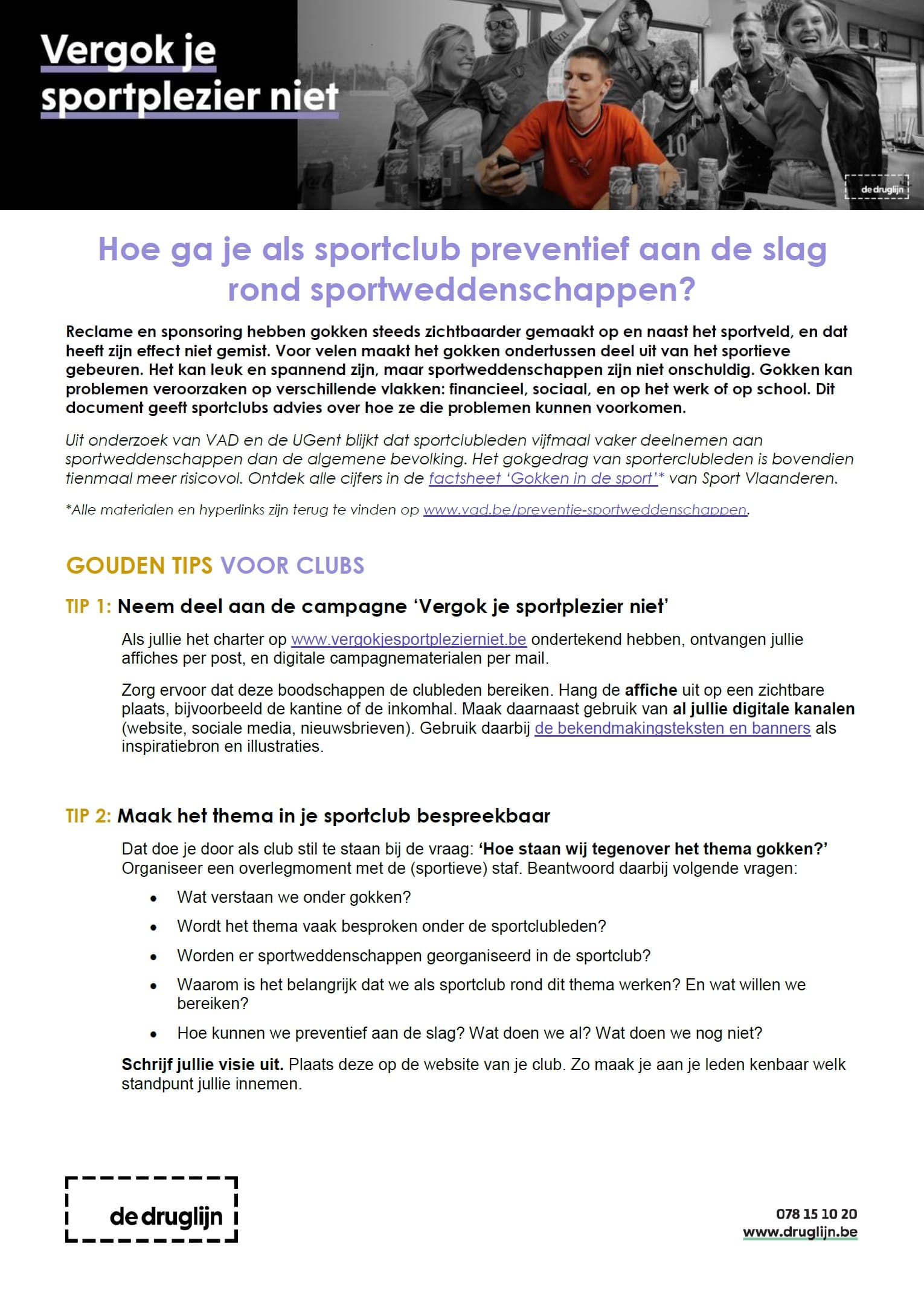 Hoe ga je als sportclub preventief aan de slagrond sportweddenschappen?